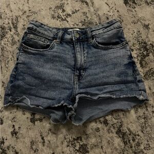 H&M Distressed Blue Denim Cutoff Shorts